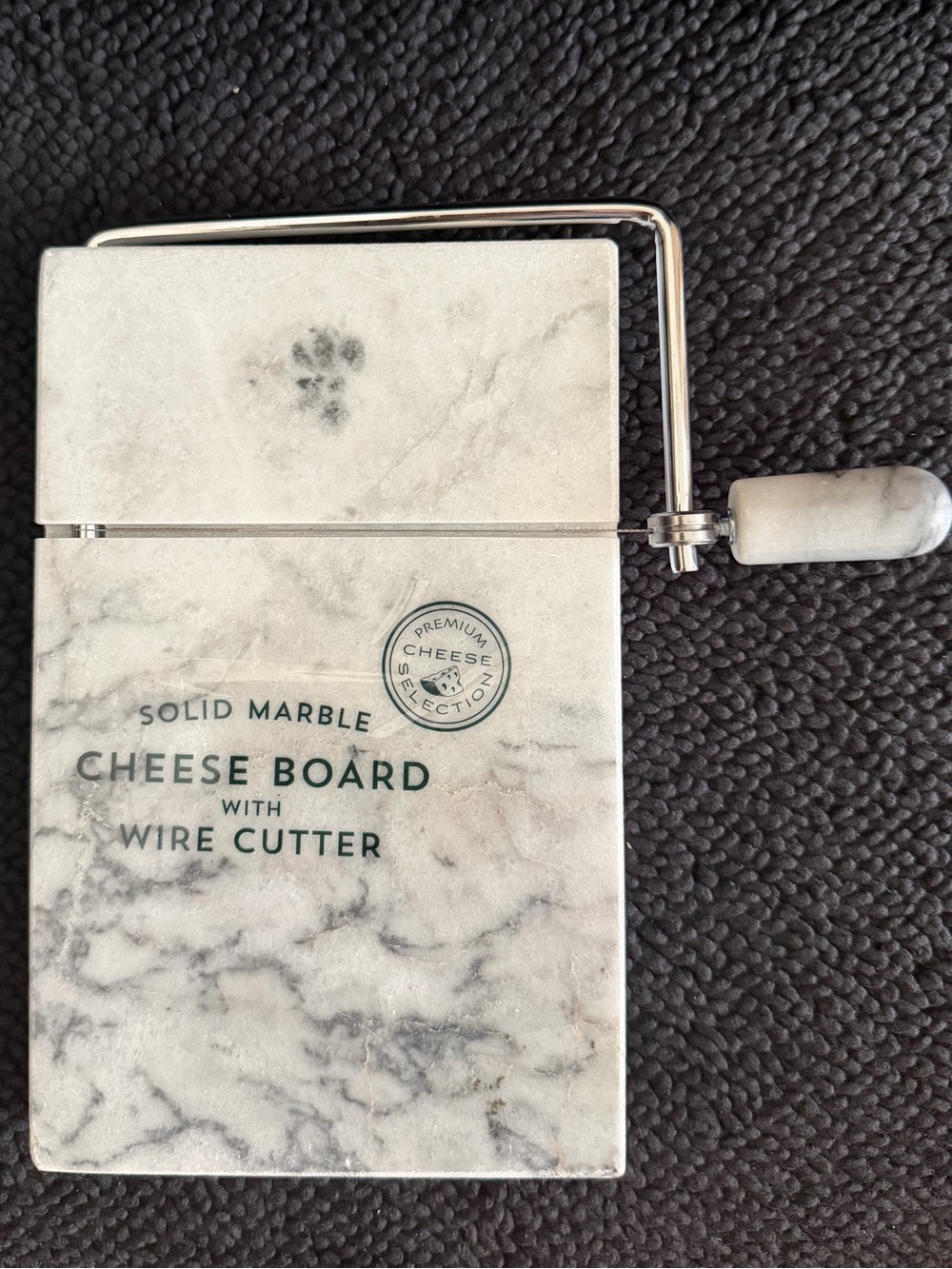 NWT Marble Cheese Board Wire Slicer
